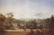 Henry Gritten Melbourne from the Botanical Gardens oil painting on canvas